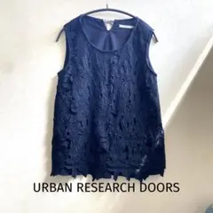 URBAN RESEARCH DOORS ノースリーブシャツ大人可愛いレース