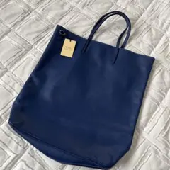 プレリー 牛革製 ネイビー トートバッグ