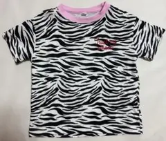 【美品】ゼブラ柄 Tシャツ ギャル Trust my senses サイズ90