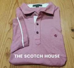 The Scotch House ポロシャツ Mサイズ 赤白ストライプ
