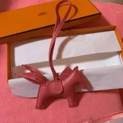 美品HERMES エルメス ロデオPM バッグチャームアニューミロ ローズアザレ