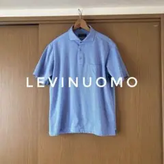 お値下げ【LEVINUOMO 】ライトブルー チェックポロシャツビジネス旅行