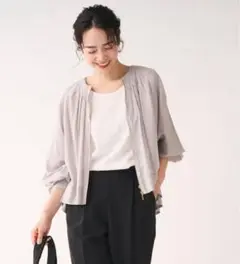 【新品未使用】　KEYUCA タックシアーブルゾン　グレージュ