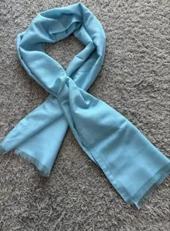 イヴ・サンローランYves Saint Laurent 水色ストール 新品