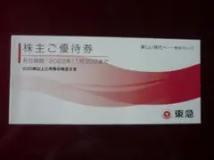☆「東急電鉄 株主優待券」(500株以上株主用)(ミュージアム券なし)
