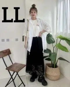 しまむら addCOLOR×NOOOON レーススカート LLサイズ