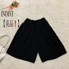 美品❗️インディヴィ ハーフパンツ ブラック系 サイズS ワールド