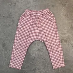 ピンクと白のチェック柄パンツ