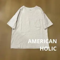 AMERICAN HOLIC アメリカンホリック　シンプル　コットン半袖Tシャツ