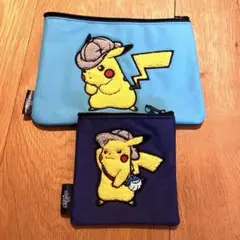 ピカチュウふわふわ刺繍ポーチセット