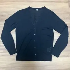 UNIQLO ユニクロ 長袖Vネックカーディガン ブラック