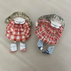 【ジャンク品】昭和レトロ　ハンドメイド　ブローチ　雑貨　アンティーク　カントリー