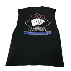 【POKER】MAGNUM WEIGHT ノースリーブ Tシャツ 黒 L
