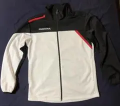 最終値下げ　DIADORA ジップアップジャケット ホワイト/ブラック/レッド