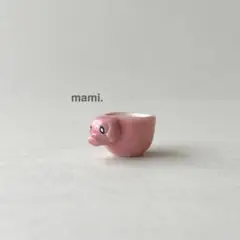 フェーヴ　ブタさんのミニカップ　フランス　フェーブ　ミニチュア陶器　f-3548