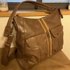 ブラウンショルダーバッグ2way