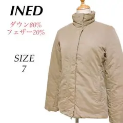 INED イネド モッズダウン ジャケット 高品質 軽量 防寒 人気 ベージュ