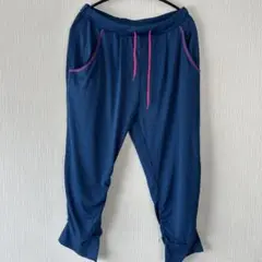 ネイビー ジャージパンツ ドローストリング付き