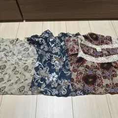 花柄　半袖　夏服　トップス　レトロ　シャツ　ブラウス　婦人服