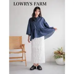 【LOWRYS FARM バンドカラーフレアスリーブ】