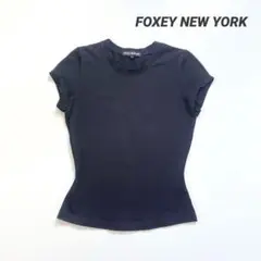 ◇681 美品 フォクシーニューヨーク ストーンロゴ Tシャツ 小さいサイズ