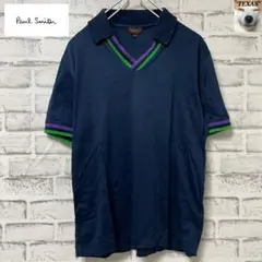 美品！ Paul Smith COLLECTION ネイビー Vネックポロシャツ
