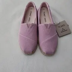 TOMS earthwise ピンク メッシュスリッポン 6M
