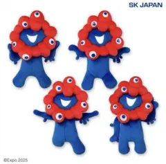 レア！！ミャクミャク ゴム紐付き ぬいぐるみ 4種 コンプリートセット