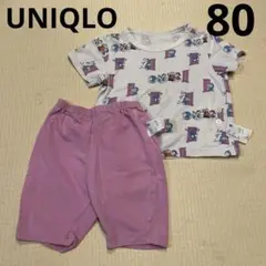 UNIQLO ユニクロ　半袖半ズボン　パジャマ80cm ピンク