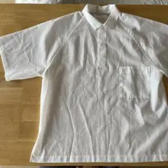 男女兼用　ポロシャツ　オフホワイト　Sサイズ　無印良品　無地ラボ