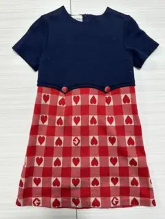 GUCCI チルドレン キッズ 半袖 ネイビーワンピース 6years