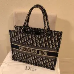 CHRISTIAN DIOR 大容量 ネイビー バッグ