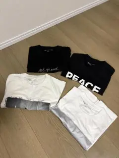 新品 UNIQLO Tシャツ 白 黒 Lサイズ 4枚セット
