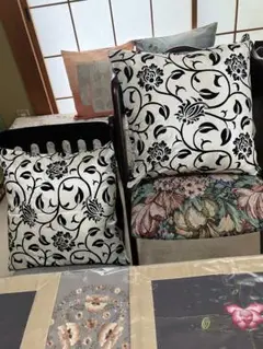 花柄クッションカバーセット