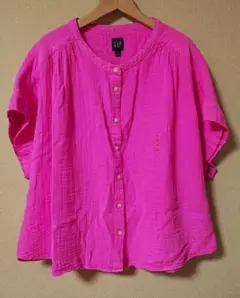 GAP クリンクルガーゼ ドルマンシャツ Lサイズ完売品 未使用 ピンク