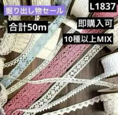 デザインレース　トーションレース リゾート　約50m(10種以上)