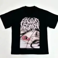 punk opium print T-shirt　unknown black