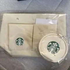 Starbucks コインケース バッグインバッグ アイボリー
