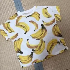 バナナ模様トップス　Ｔシャツ　120