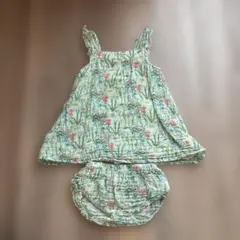 Angel Dear 花柄ワンピース パンツ付き 6-12M