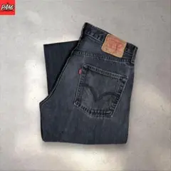 (657)Levi’s501ブラックデニムパンツUSA製W32 L34ストリート