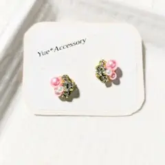 185　ハンドメイド☆ビジューピアス／イヤリング