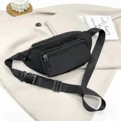 ウエストバック⭐️ボディバック⭐️メンズ⭐️レディース⭐️黒⭐️シンプル
