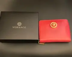 Versace ヴェルサーチェ(ヴェルサーチ) 二つ折り財布 レザー 赤 青