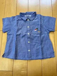 familiar 半袖シャツ 青 100cm