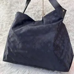 極美品✨ラシット トートバッグ 大容量 ワンショルダー風 総柄 レザー ネイビー