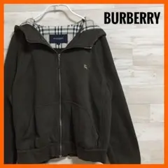 BURBERRY ジップパーカー ノバチェック ワンポイントロゴ