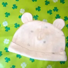 【最低価格！】新生児 耳付き ベビー帽子 ピンク