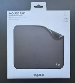【新品未使用】logi ブラック マウスパッド 230mm x 200mm