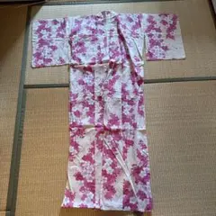 ピンク花柄 浴衣 単品